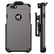 ImpactStrong Heavy Duty Case and Belt Clip Combo for iPhone 6 and iPhone 6s, Dual Layer Drop Protection Cover and Holster - Gun Metal