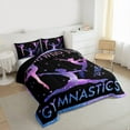 thumbnail image 3 of Castle Fairy Gymnast Girl Bedding Comforter Set 2pcs for Children Teens Adults,Gradient Bling Glitter Twin Comforter Sets Microfiber,Dreamy Princess Breathable Bedding Set,Ultra Soft Home Decor, 3 of 8