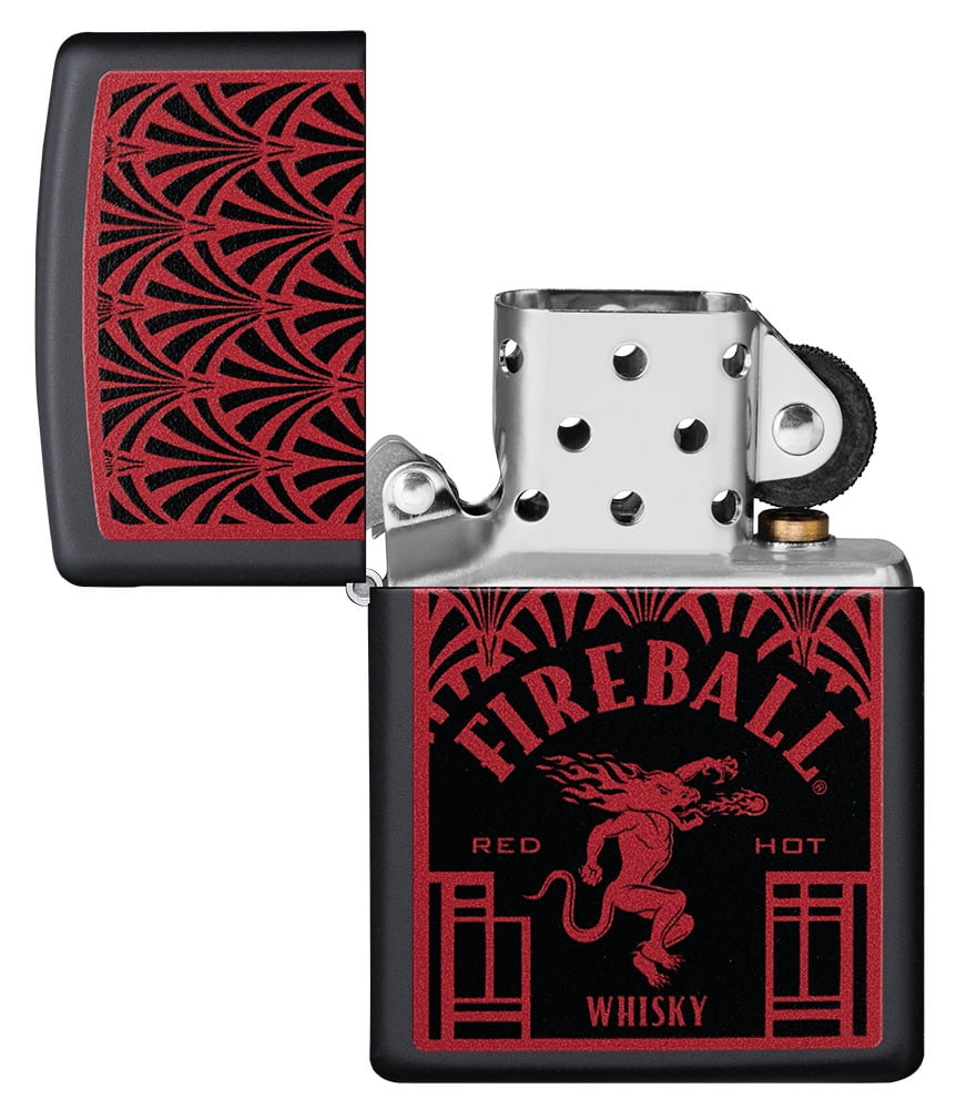 Zippo Fireball Dragon Black Matte Pocket Lighter