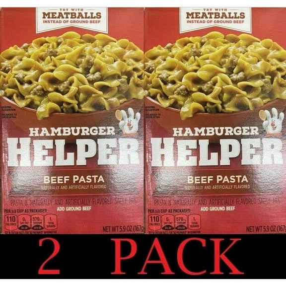 2x Betty Crocker Hamburger Helper BEEF PASTA Sauce Mix 5.9 oz Box - 2 PACK