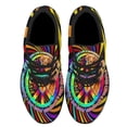 thumbnail image 2 of Peace Love Dachshund Hippie Shoes Sneakers Black Size 12, 2 of 7