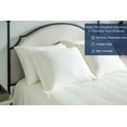 thumbnail image 6 of Delara GOTS Certified 100% Organic Cotton Euro Sham Set of 2, 26"x26", 400TC Long Staple, Ultra Soft, Silky, Breathable, Moisture-Wicking, Ivory, 6 of 7
