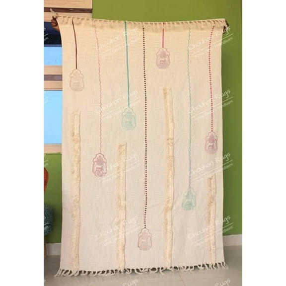 Cotton Throw Blanket, Indian Classic Hand Loomed Block Printed Throws, Sofa Cover, BedSheet,Curtain, Home Decor