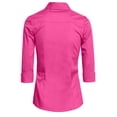 thumbnail image 3 of J. METHOD Women's Button Down Shirt 3/4 Sleeve Roll Up Stretch Collar Office Work Formal Casual Basic Blouse Top, 3 of 6