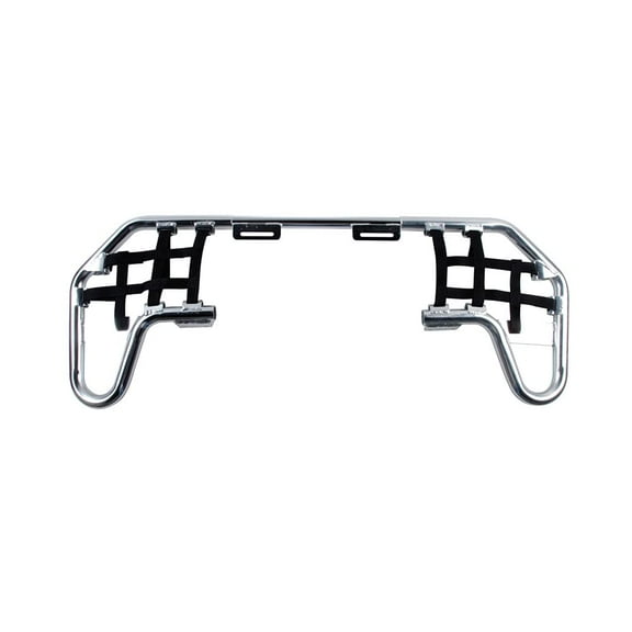 Tusk Comp Series Nerf Bars Silver with Black Webbing Compatible with Yamaha Raptor 700 2006-2025