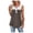 Brown, variant on Spring Tops for Women Womens Casual Solid V-neck Button Sleeveless Vest T-Shirt Loose Splice Tank Tops Blouses Work Top Women Lace Undershirt Back Support Seamless Neck Top Womens Athletic plus Size