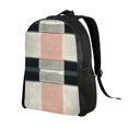 thumbnail image 3 of Single Side Full Backpack 16.1×11.8×4.5in Large Capacity Breathable Shoulder Belt Leisure Simple And Strong Bearing Capacity Argyle Plaid Lightcoral_2, 3 of 8