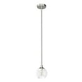 thumbnail image 2 of Hunter - Xidane 1-light Brushed Nickel, Mini Pendant Light, Dimmable, Mid Century Modern Style, Globe Shaped, for Bedrooms, Dining, Living Rooms - 19505, 2 of 8