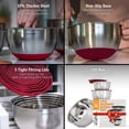 thumbnail image 2 of Set de bowls para mezclar de acero inoxidable Priority Chef con tapas, 2 of 7