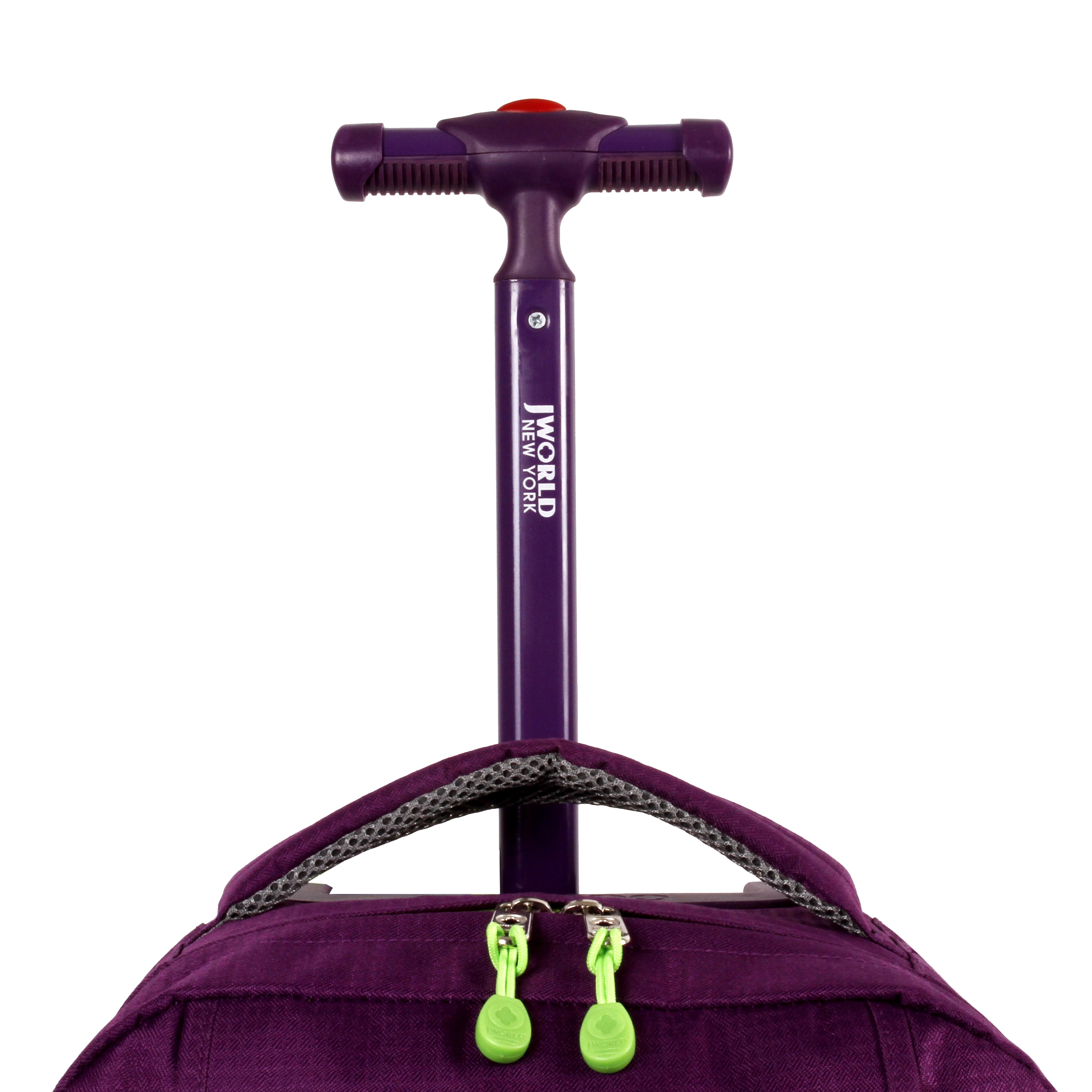 J World Boys and Girls Sunlight 18" Rolling Backpack for School and Travel, Purple