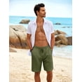 thumbnail image 2 of COOFANDY Mens Lightweight 9 inch Elastic Waist Drawstring Casaul Beach Summer Shorts, 2 of 6