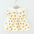 thumbnail image 4 of Odeerbi Girls Dresses Baby Girl Clothes Toddler Infant Short Sleeve Sunflower Printed Dress Princess Dress, 4 of 9