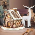 thumbnail image 3 of Snow Room House Decorations - 2D Wooden Gingerbread House & Village Decor, Christmas Centerpiece with Base for Winter Tiered Tray, Xmas Home & Kitchen (1 Pcs,7.8"), 3 of 7
