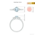 thumbnail image 4 of ANGARA Natural Solitaire Oval Aquamarine and Diamond Promise Ring in 14K White Gold for Women (Size-7x5mm) | March Birthstone, Birthday, Anniversary, Jewelry Gift for Women | Natural Aquamarine Ring, 4 of 8