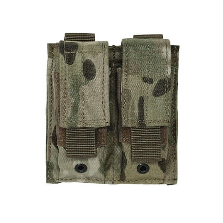 MOLLE Double Pistol Mag Pouch - MultiCam, Fits popular double-stack and single stack magazines in 9mm, .40 and .45 caliber By VooDoo