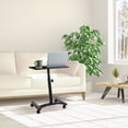 thumbnail image 2 of Seville Classics Mobile Laptop Computer Desk Cart, Height-Adjustable from 20.5" to 33", Black, 2 of 13