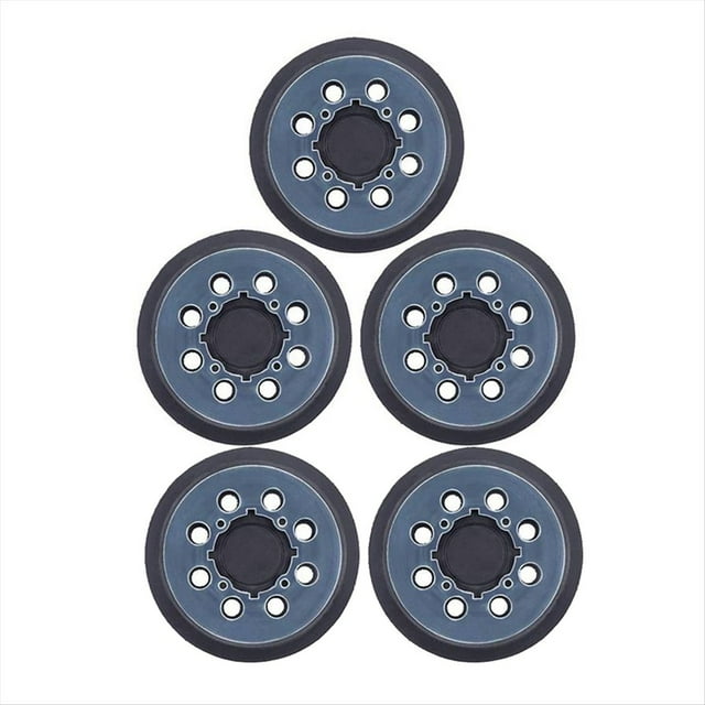 5PCS Almohadilla de Respaldo de Disco de Lijado de 125 mm Rueda Abrasiva de Gancho y Bucle de 8 Orificios para Lijadora Orbital DWE6423/6423K DCW210B