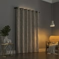 thumbnail image 2 of Sun Zero Parrish Distressed Grid Thermal Extreme 100% Blackout Grommet Curtain Panel In Stone, 2 of 9