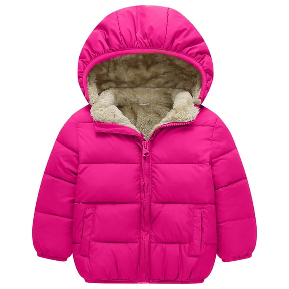 Toddler Boys Winter Coat Hooded Winter Coat Puffer Jackets Windproof Fleece Lined Jackets for Boys 10-14 Kids