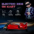thumbnail image 5 of Aosom 12V Electric Go Kart, 5 MPH Drifting Car for Kids Outdoor Ride on Toy with Slow Start, Music, Colorful Lights, for 8-12 Years Old, Red, 5 of 11