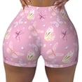 thumbnail image 2 of Balery Butterfly 1 Pantalones cortos de entrenamiento estampados para mujer, sin costuras, ajustados, para gimnasio, yoga, correr, deportes, ejercicio activo, fitness.-XX-Large, 2 of 8