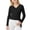 00#&-Black1645, variant on Kiijoy Girl's Tie Wrap Top Solid Long Sleeve V Neck Ballet Dance Yoga Tshirt, Black, 7-8 Years