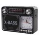 thumbnail image 1 of Radio BT inalámbrica con sintonización manual, estilo retro, portátil, AM, FM, SW, reloj con luz, color negro, enchufe UE, 220 V, 1 of 15