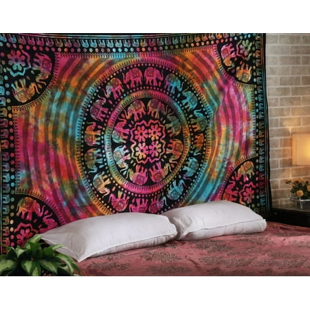 Indian Wall Hanging Tapestry Bed Sheet Tie Dye Hippie