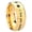 Gold Plated, variant on Sound Wave I love you more Dome Gold Plated Tungsten Men Ring 10MM
