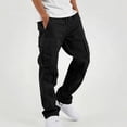 thumbnail image 2 of SGFCWSX Boys Cargo Pants, Loose Fit Drawstring Waist Utility Trousers with Multi Pockets for Outdoor Everyday Wear Black Size 9, 2 of 8