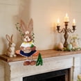 thumbnail image 6 of C Easter Bunny Swing, Handmade Grass Woven Pendant With Natural Wood Stand, Rustic Design And Strong Stability For Home Accent, Party Decor And Window Display - 6.69X1.57X7.28In, 6 of 7