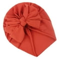 thumbnail image 3 of Txlixc Gorra de capucha para bebés, bufanda de arco retro para niños pequeños, gorra elástica para niñas y niños recién nacidos Txlixc moda, 3 of 8
