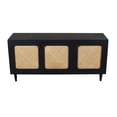 thumbnail image 4 of Navice 3 Woven Door Plasma Stand with Solid Wood in Black Finish, 4 of 7