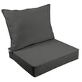 thumbnail image 1 of Vargottam Outdoor Deep Seat Patio Cushions Set 2pcs Seat Set All Weather Replacement Cushion Patio Seat And Back Cushion Set 25"x25"x5" Inches-Dark Gray, 1 of 9
