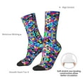 thumbnail image 6 of Honeii Colorful Tie Dye Stained Glass 2 Print Adult Socks,Crew Socks,Casual Calf Socks,Daily Wear Socks for Men & Women, Perfect for Sports, Casual and Everyday Use, 6 of 6