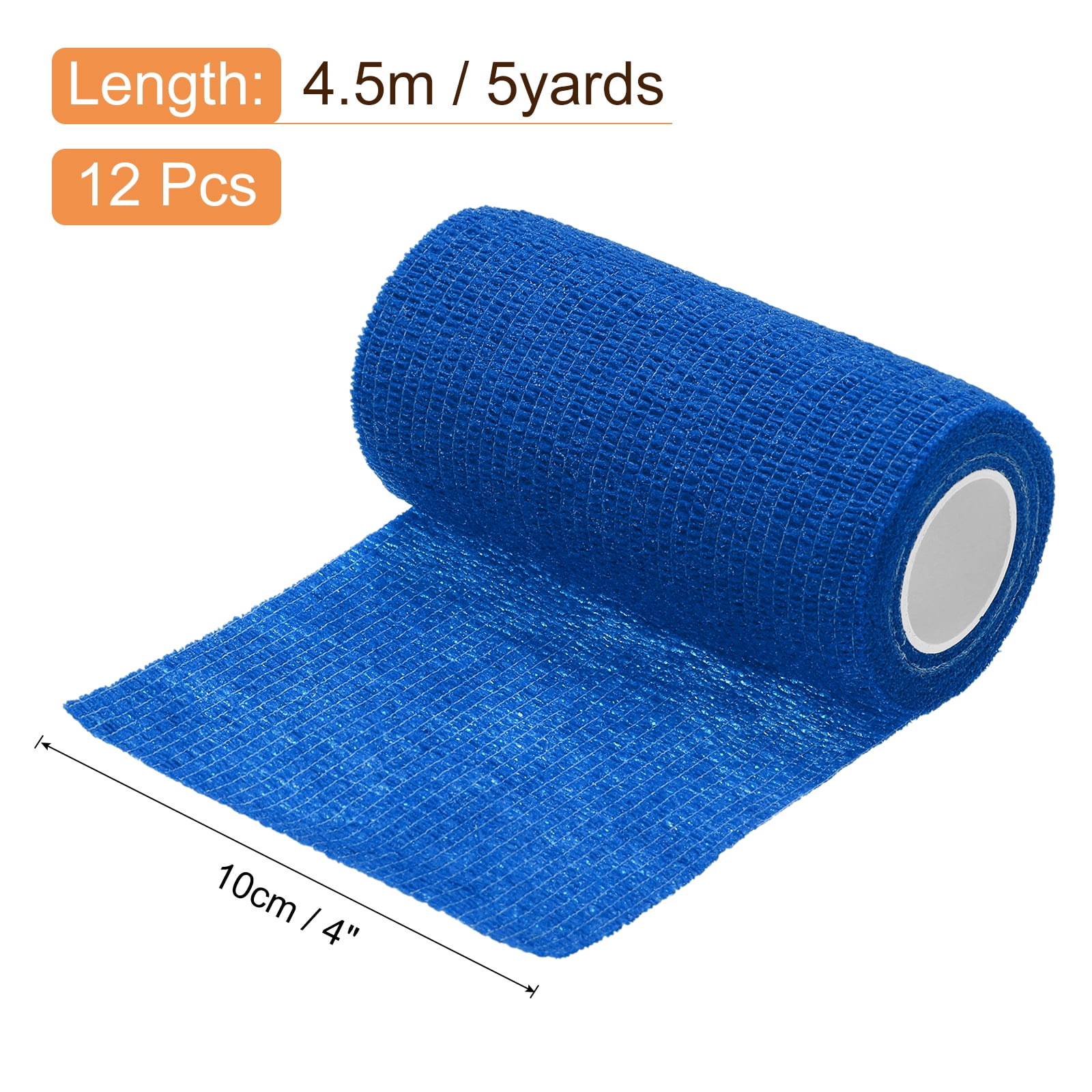 12 Pack Elastic Cohesive Bandage Wrap 4 Inch x 5 Yards Breathable Self Adhesive Athletic Tape Roll Blue