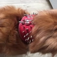 thumbnail image 4 of Collar de perro con púas, elegante y ajustable, de piel sintética con púas y remaches tachonados para perros medianos y grandes, color rojo, 4 of 6