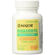 Major Bisacodyl Generic for Stimulant Laxative Coated Tablets, 5 mg, 1000 Count