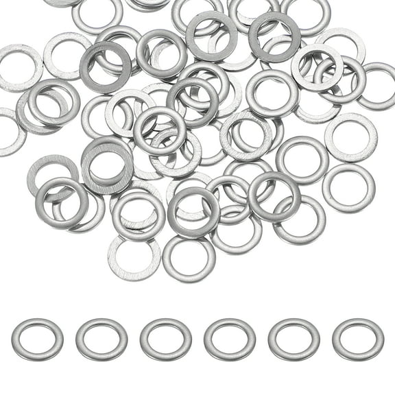 Uxcell M5 x 8mm Metal Screw Washers Set, 66Pcs 304 Stainless Steel Flat Washers