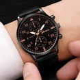 thumbnail image 1 of Reloj de cuarzo para hombre, relojes de moda para hombre, reloj de pulsera analógico de cuarzo de aleación militar de cuero para hombre, relojes de negocios, reloj, 1 of 3