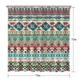 thumbnail image 5 of Teal and Orange Geometric Boho Pattern Shower Curtain 72"x72" ,Bathroom Decorative Shower Curtains Set with 12 Hooks,Modern Waterproof Washable Shower Curtain, 5 of 6