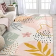thumbnail image 1 of Alfombra Lahome rosa de 160 x 230 cm, lavable y antideslizante, para sala de estar, 1 of 7