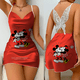 thumbnail image 4 of Vestido con espalda descubierta para mujer, minivestido Sexy de satén con estampado de Minnie Mouse, Mickey y Disney, falda de pijama con lazo para fiesta de verano, 2024, 4 of 5