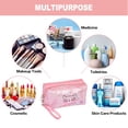 thumbnail image 5 of Sequin Print Monogram Makeup Bag Cartoon Cosmetics Toiletry Travel Organizer Bag, 5 of 5