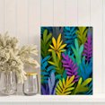 thumbnail image 2 of Vibrant Tropical Leaves Canvas Print, Suitable for Living Room, Office, Dining Room, Entryway, 2 of 8