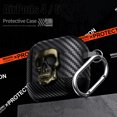 thumbnail image 2 of Rugged Case for AirPods 4 & 5, Fiber Patterns Shockproof Cover for AirPods 4th / 5th Gen with Skull Switch and Carabiner, 2 of 6