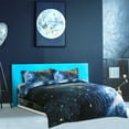 thumbnail image 3 of PiccoCasa 4Pcs Polyester Duvet Cover Set Galaxy Sky Bedding Sheet, Twin, Multicolor, 3 of 8