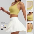 thumbnail image 3 of qafoshin Solid Color Sport Bras for Women Breathable Stretch Comfy Wirefree Workout Bras High Support Pad Mesh Racerback Bras, 3 of 7