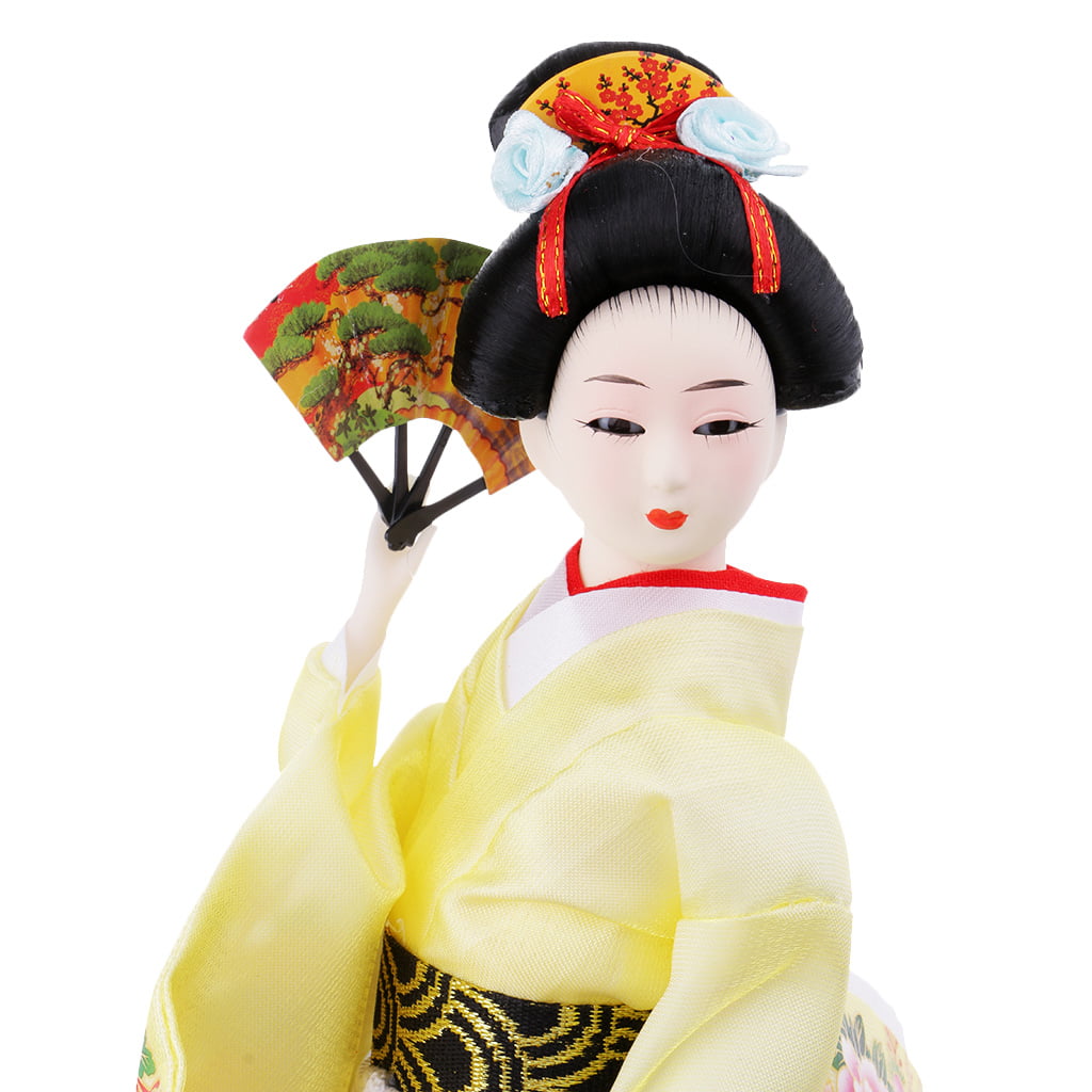 Exquisite Japanese Kimono Doll Kabuki Statue Geisha Figurine Home Decor #12 