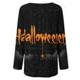 thumbnail image 4 of Pulls Pulls pulls Décontractés Vêtements Mode d'Automne 2023 Femmes Casual Manches Longues Col Rond Tops Chemisier Halloween Imprimé, 4 of 5